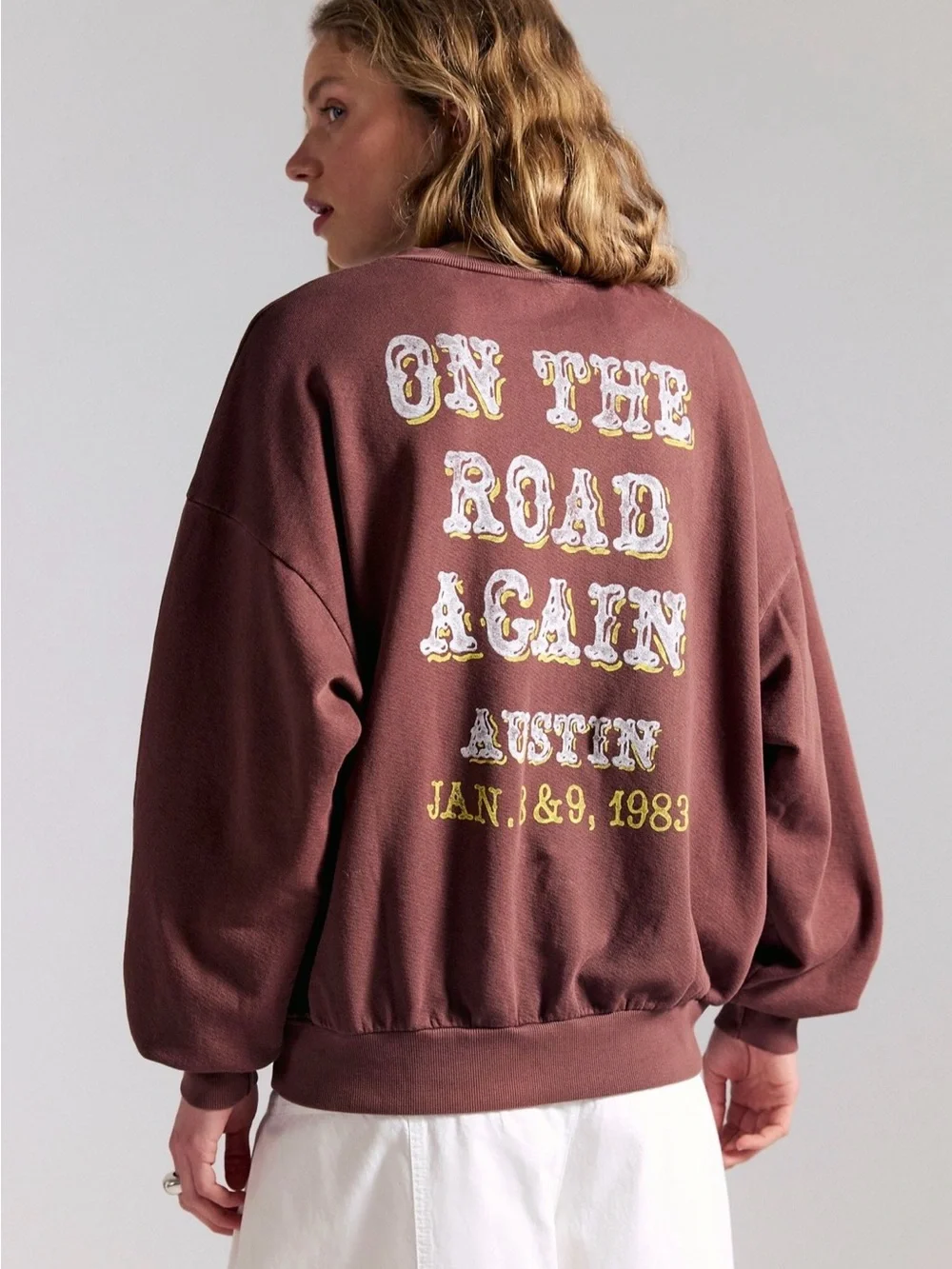 EUC Free People Daydreamer Willie Nelson sweatshirt XL